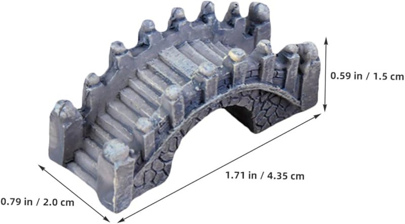 6 قطع من جسور الحدائق الآسيوية المصغرة، زينة ديكور المناظر الطبيعية المتينة المقاومة للبهتان - Image 2